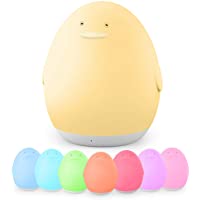 Vava - Luz nocturna para niños LED- lámpara USB en forma de pingüino con ojos- color regulable-blanco